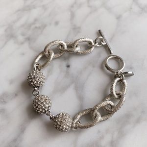 Oia Jules Pavé Silver Chain Bracelet
